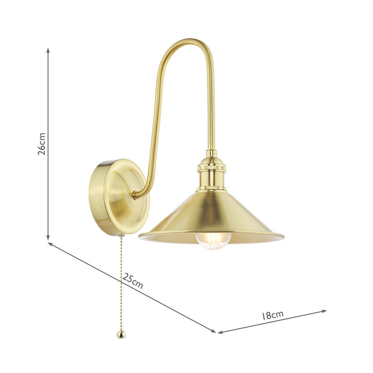 Hadano Wall Light Natural Brass – Classic Wall Lamp Collection