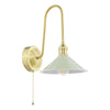 Hadano Wall Light Natural Brass and Matt Taupe picture of the lamp design
