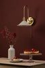 Hadano Wall Light Natural Brass and Matt Taupe great for hallways