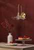 Hadano Wall Light Natural Brass and Wavy Glass perfect for classic interiors
