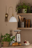 Hadano Wall Light Natural Brass and White Ceramic perfect for classic interiors