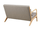 Hadley 2 Seater Sofa Linen Stone with solid wooden frame