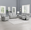 Halton 2 Seater Sofa Electric Recliner Light Grey with armchair and 3-seater sofa
