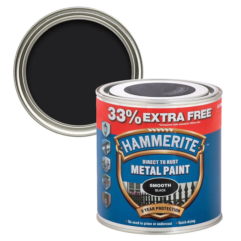 Hammerite Metal Paint Smooth Black