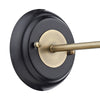 Hannover 1 Light Wall Bracket Black/Antique Brass close view picture of the wall fitting