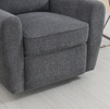 Hanover Electric Recliner Swivel Armchair Stone close view photo of soft cushioning