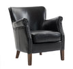 Harlow Armchair Black - PU Leather Occasional Chair for Living Room