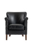 Harlow Armchair Black - PU Leather Occasional Chair for Living Room