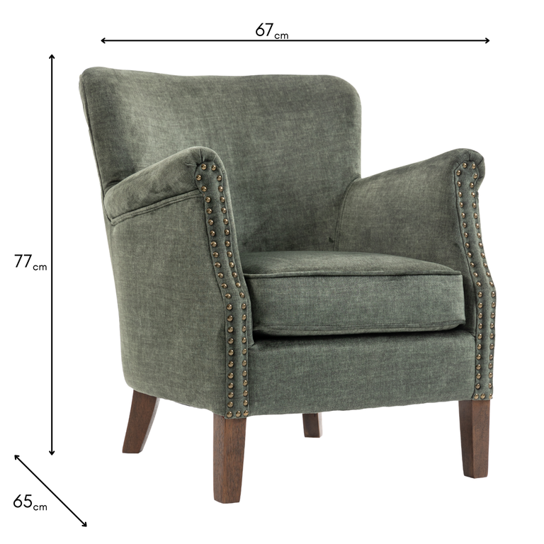 Harlow Armchair Winter Moss - Elegant Occasional Furniture