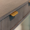 Harman 2 Drawer Console Table with gold hardware