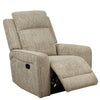 Harper 1 Seater Recliner Chair Beige with reclined seat
