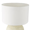 Havana Ceramic Table Lamp close view picture of the white drum shade