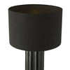 Hebron Ceramic Table Lamp Black close view picture of the black drum shade