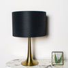 Helena Flared Table Lamp Gold life style photo on the side table