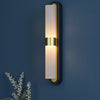 Hessel 2 Light Wall Light Matt Black LED life style picture