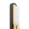 Hessel 2 Light Wall Light Matt Black LED close view picture of the top of the lamp