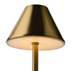 Hestia Bronze USB LED Touch Table Lamp close view picture of the lamp with warm white glow