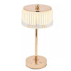 Hestia Crystal USB LED Touch Table Lamp close fromt view with turned on light