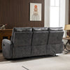 Hill 3 Seater Sofa Recliner Dark Grey picture from the back