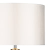 Hinton Table Lamp Polished Chrome Crystal close view picture of the drum shade