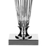 Hinton Table Lamp Polished Chrome Crystal close view picturee of the polished chrome base