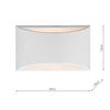 Hove Wall Washer Plaster picture with dimensions