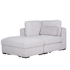 Practical and Stylish: Light Grey Footstool with Storage.