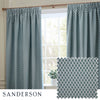Hutton Jacquard Curtains Blue life style photo with pattern design example