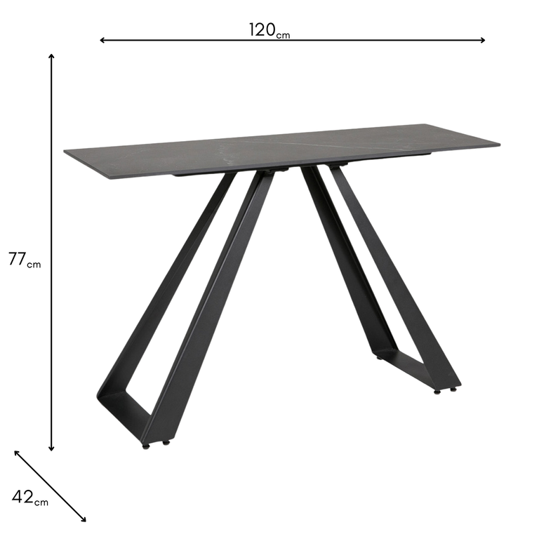 Icarus Console Table Black - Modern Living Room Furniture