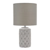 Ilona Ceramic Table Lamp grey picture on the white background