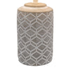 Ilona Ceramic Table Lamp close view picture of the body with geometric pattern
