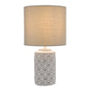 Ilona Ceramic Table Lamp picture with turned on light