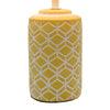 Ilona Ceramic Table Lamp close view picture of the yellow ceramic base