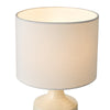 Inci Twin Pack Table Lamp Cream With Shade close view picture of the ivory lamp shade