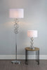 Innsbruck Table Lamp Polished Chrome life style picture with the floor lamp