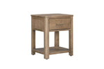 Inola 1 Drawer Bedside Table Cashew picture on the white background