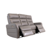 Luxurious three seater sofa with soft leather upholstery
