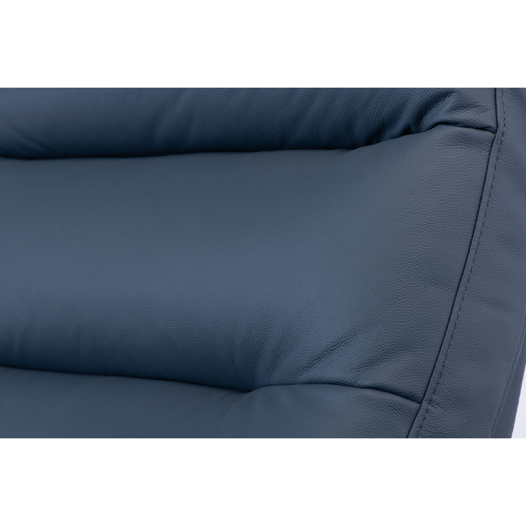 Irida 2 Seater Leather Sofa Electric Recliner Blue