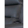 Electric recliner armchair – Irida Charcoal Leather Seat with deep cushioning.
