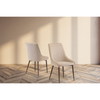 Comfortable dining room chairs with wenge legs – Iver Dining Chair Ivory (Set of 2)
