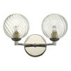 Izzy 2 Light Wall Light Polished Chrome/Twisted Glass picture on the white background
