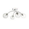 Izzy 4 Light Semi Flush Chrome/Twisted Glass picture on the white background