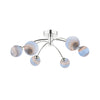 Izzy 6 Light Semi Flush Chrome/Planet Style Glass picture on the light design
