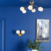 Enhance your decor with our Izzy Semi Flush Confetti hand-made glass ceiling light.