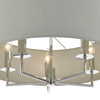 Jamelia 5 Light Chandelier Polished Chrome & Grey close view picture from the bottom
