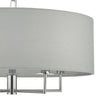 Jamelia 5 Light Chandelier Polished Chrome & Grey close view picture of the shade