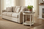 Jardin Side Table White life style picture in the living room
