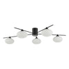 Jasper 5 Light Semi Flush Matt Black Opal Glass picture on the white background