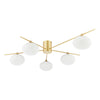 Jasper 5 Light Semi Flush Satin Gold picture on the white background