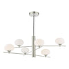 Jasper 6 Light Pendant Satin Nickel picture on the white background
